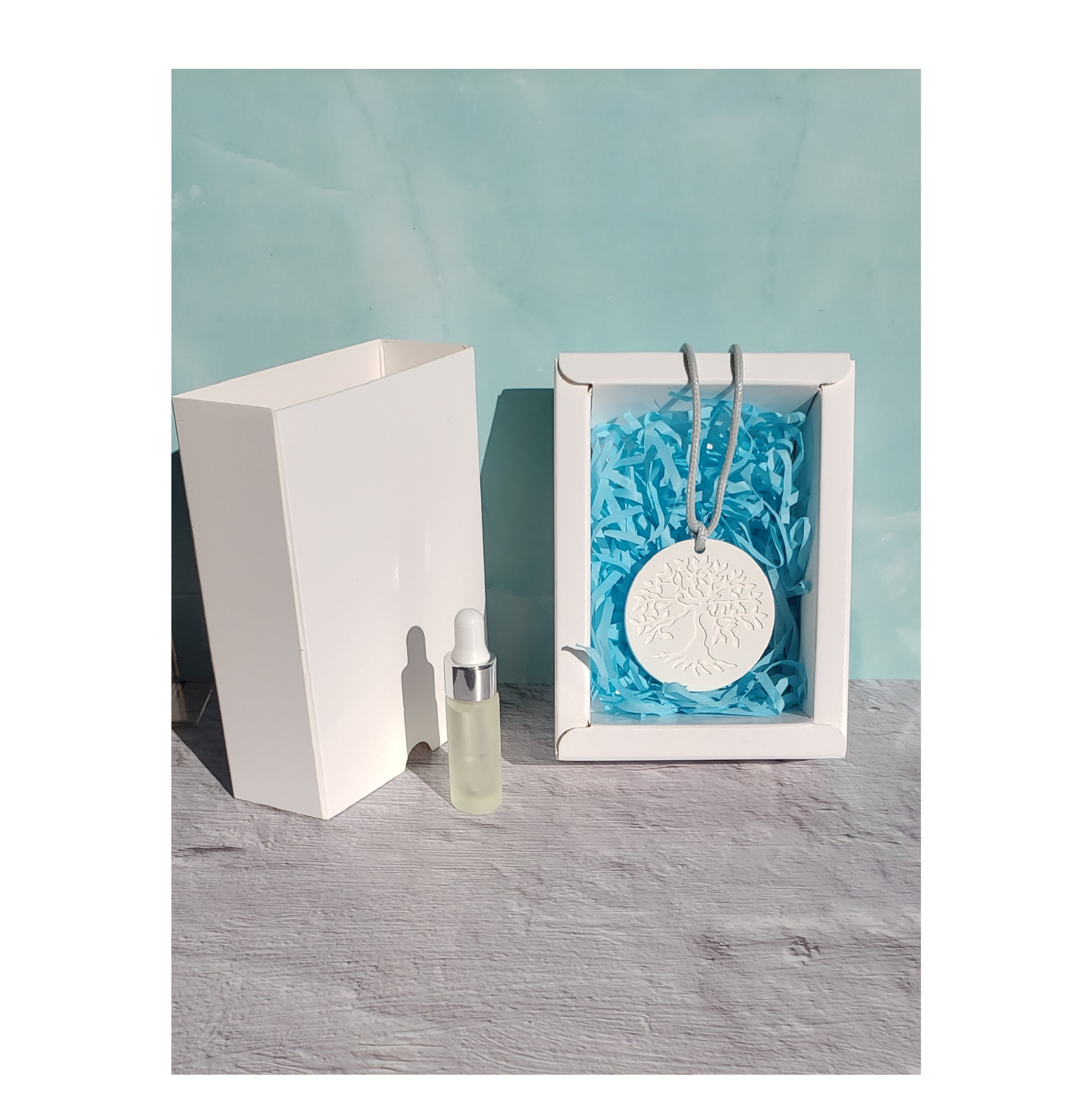 Coffret plâtre parfumé Arbre de vie avec sa recharge "Divine"