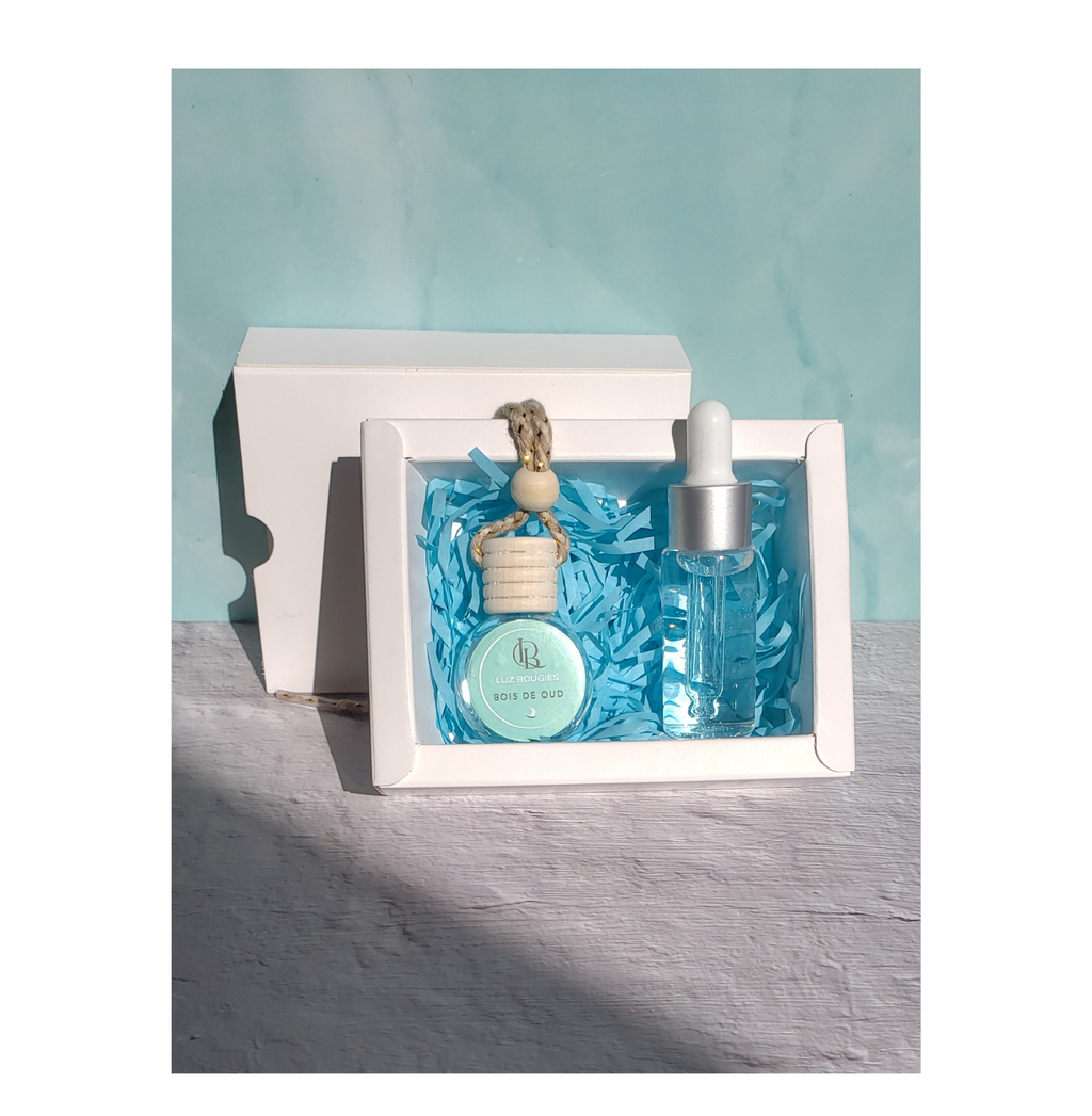 Coffret diffuseur voiture et sa recharge Bois de Oud