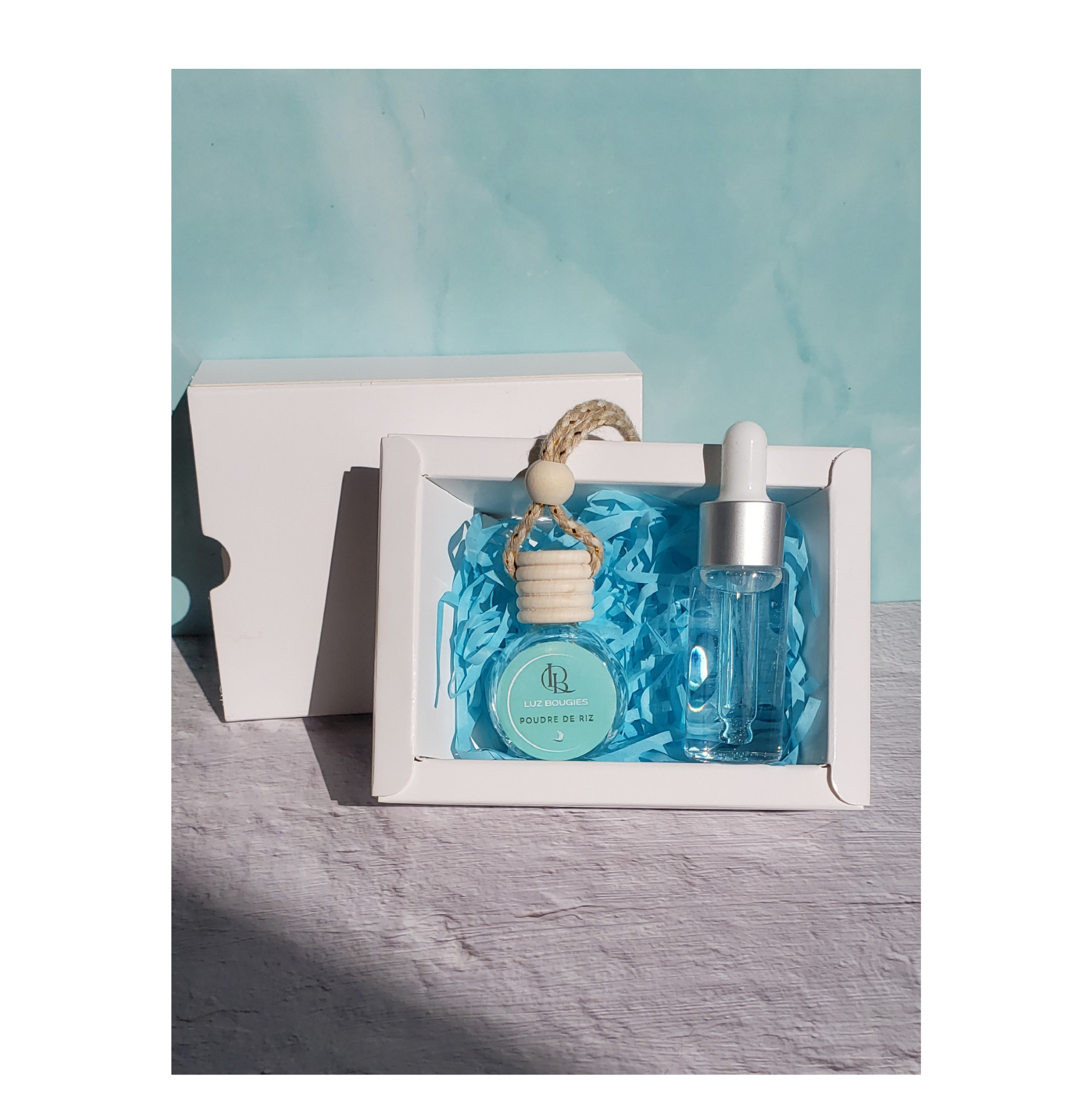 Coffret diffuseur voiture Poudre de Riz