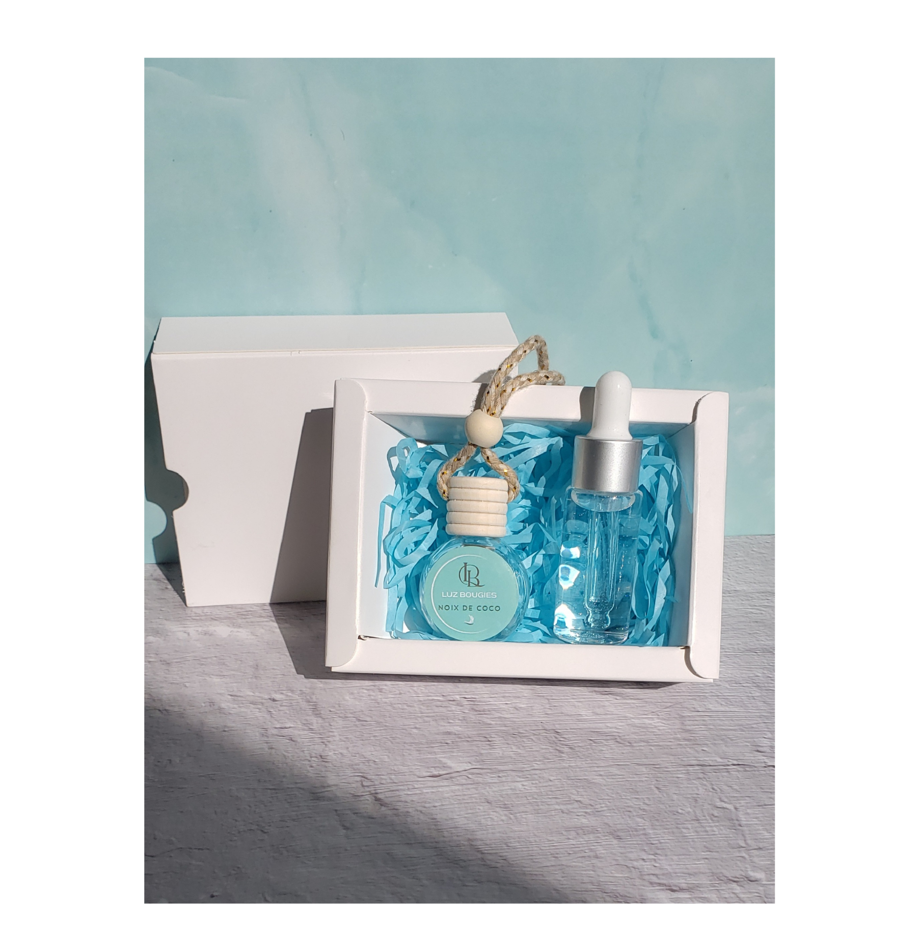 Coffret diffuseur voiture Noix de Coco