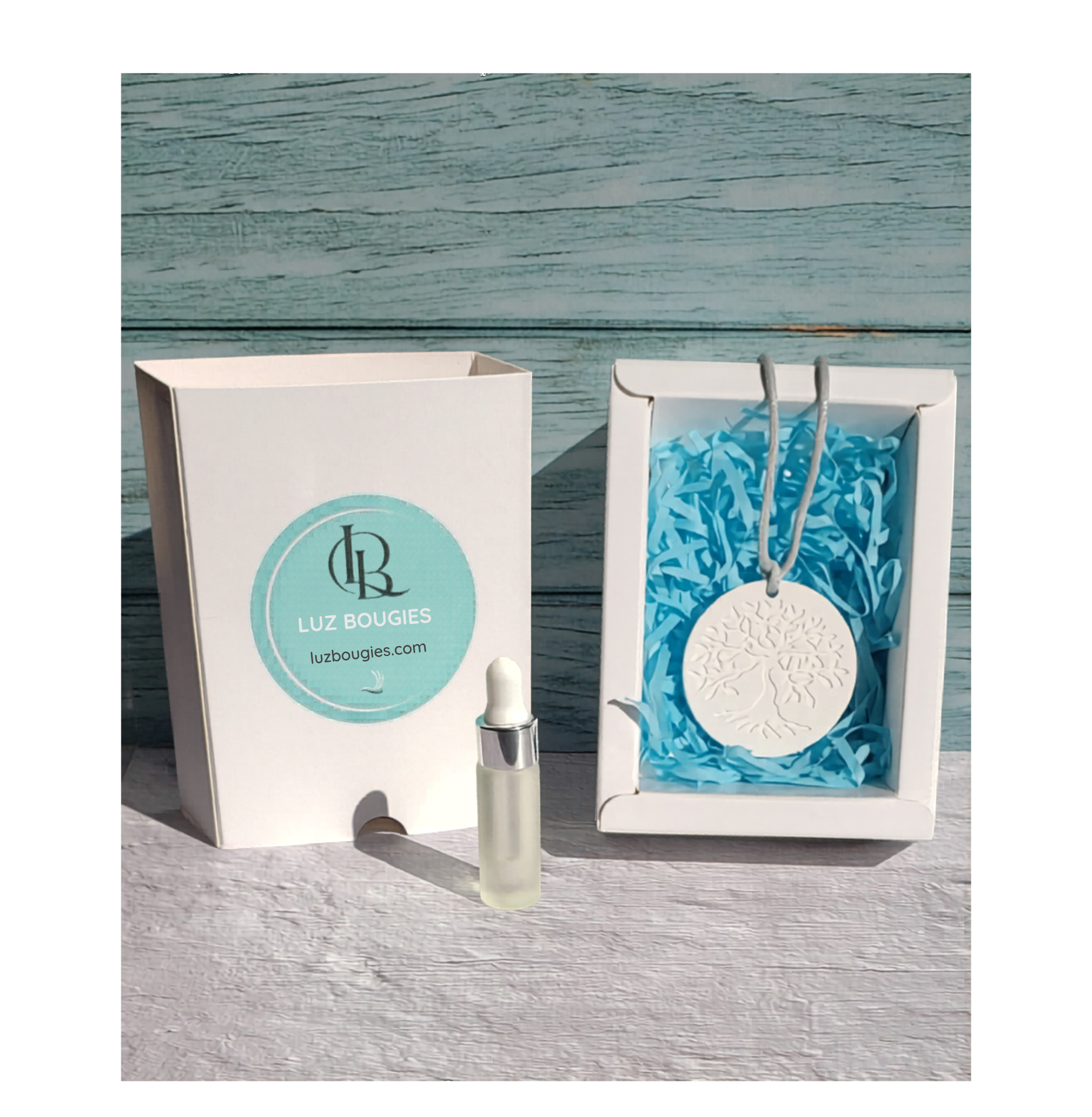 Coffret plâtre parfumé Arbre de vie avec sa recharge "Divine"