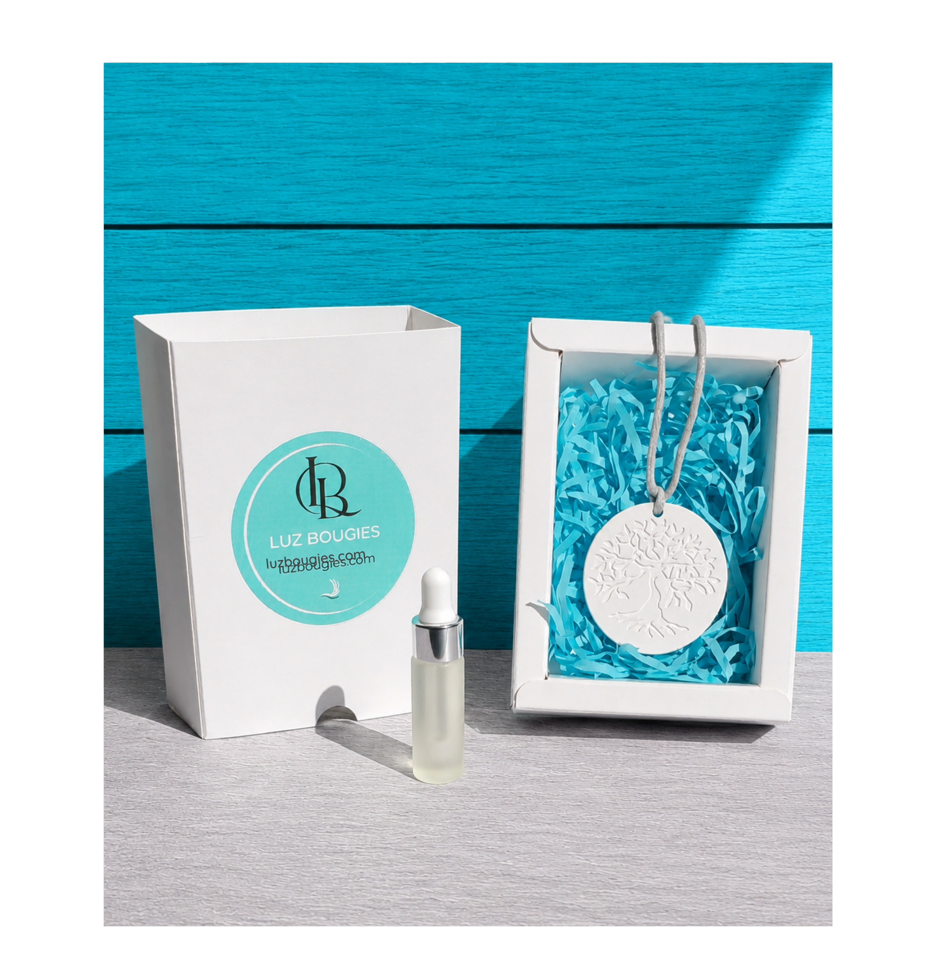 Coffret plâtre parfumé Arbre de vie avec sa recharge "Divine"