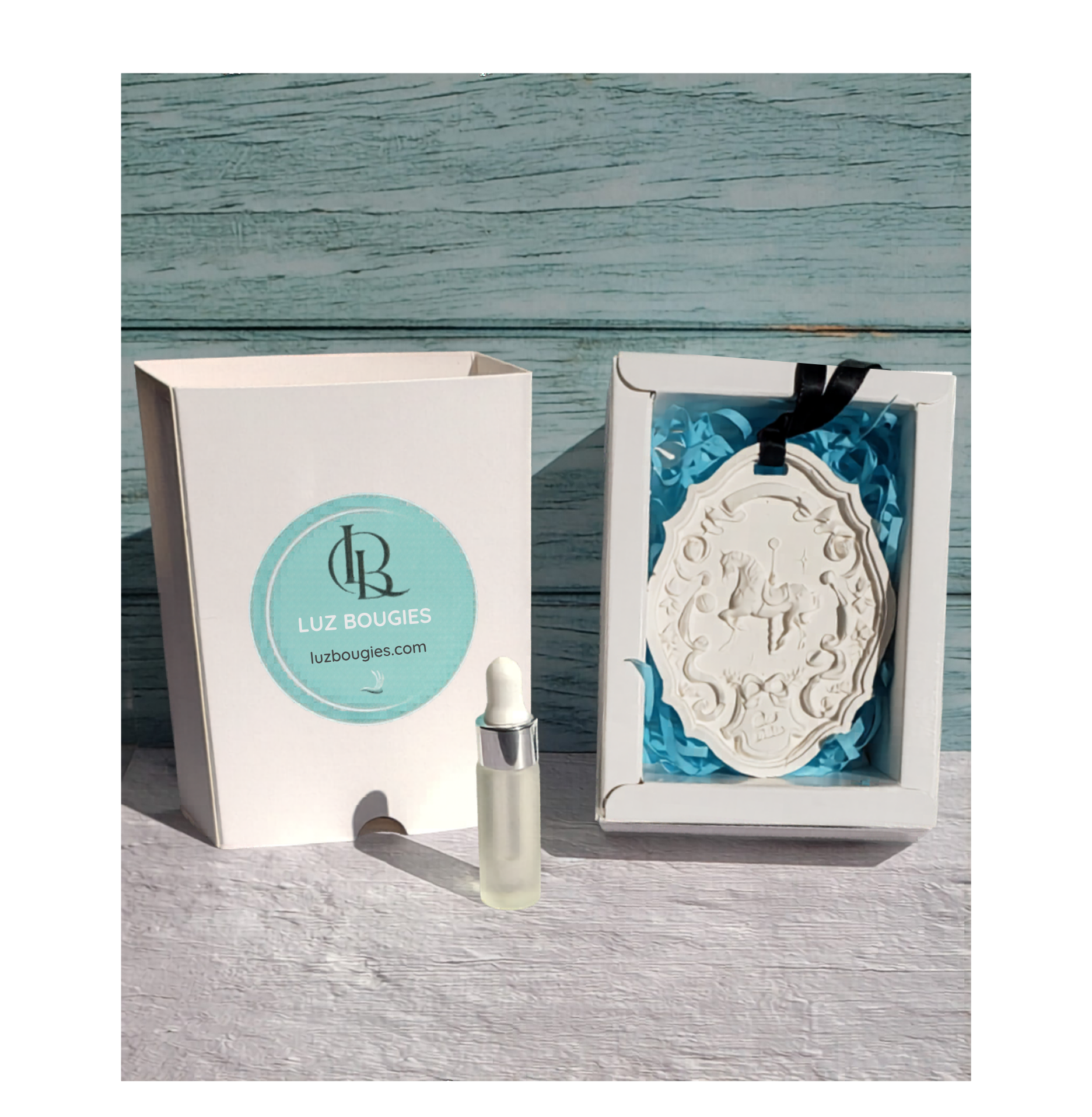 Coffret plâtre parfumé Carrousel avec sa recharge "Divine"