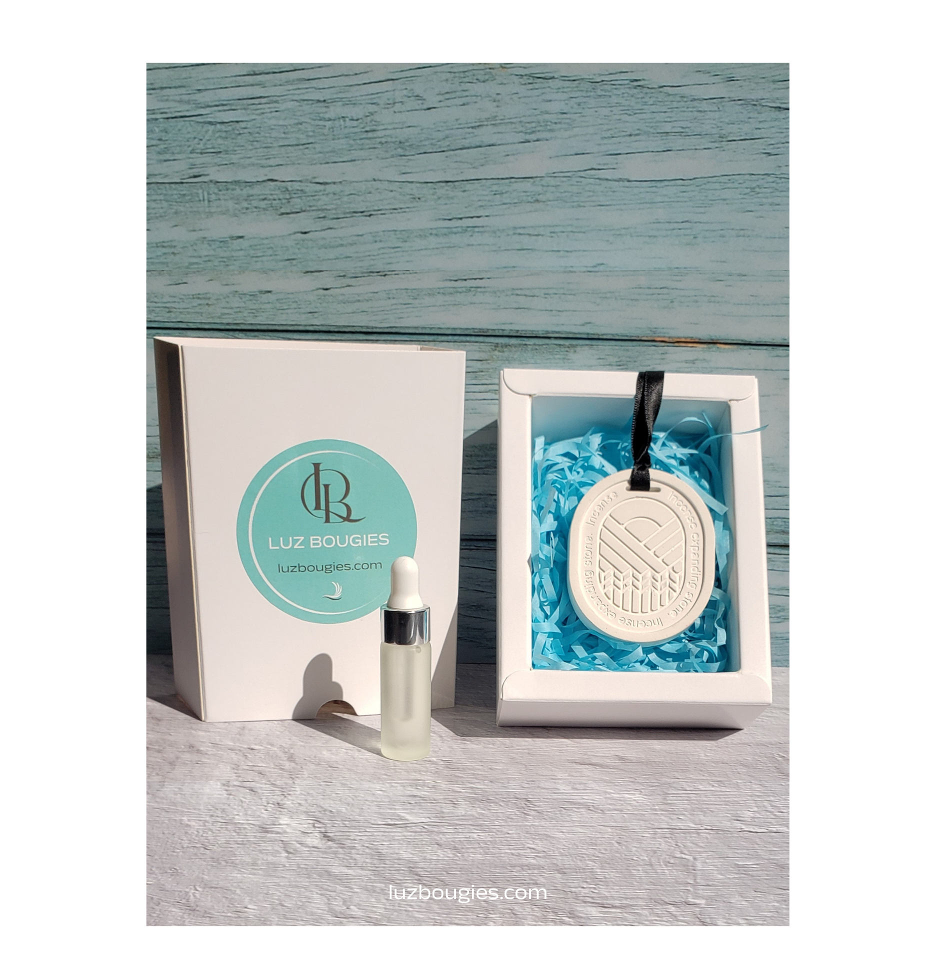 Coffret plâtre parfumé Abstrait avec sa recharge "Divine"