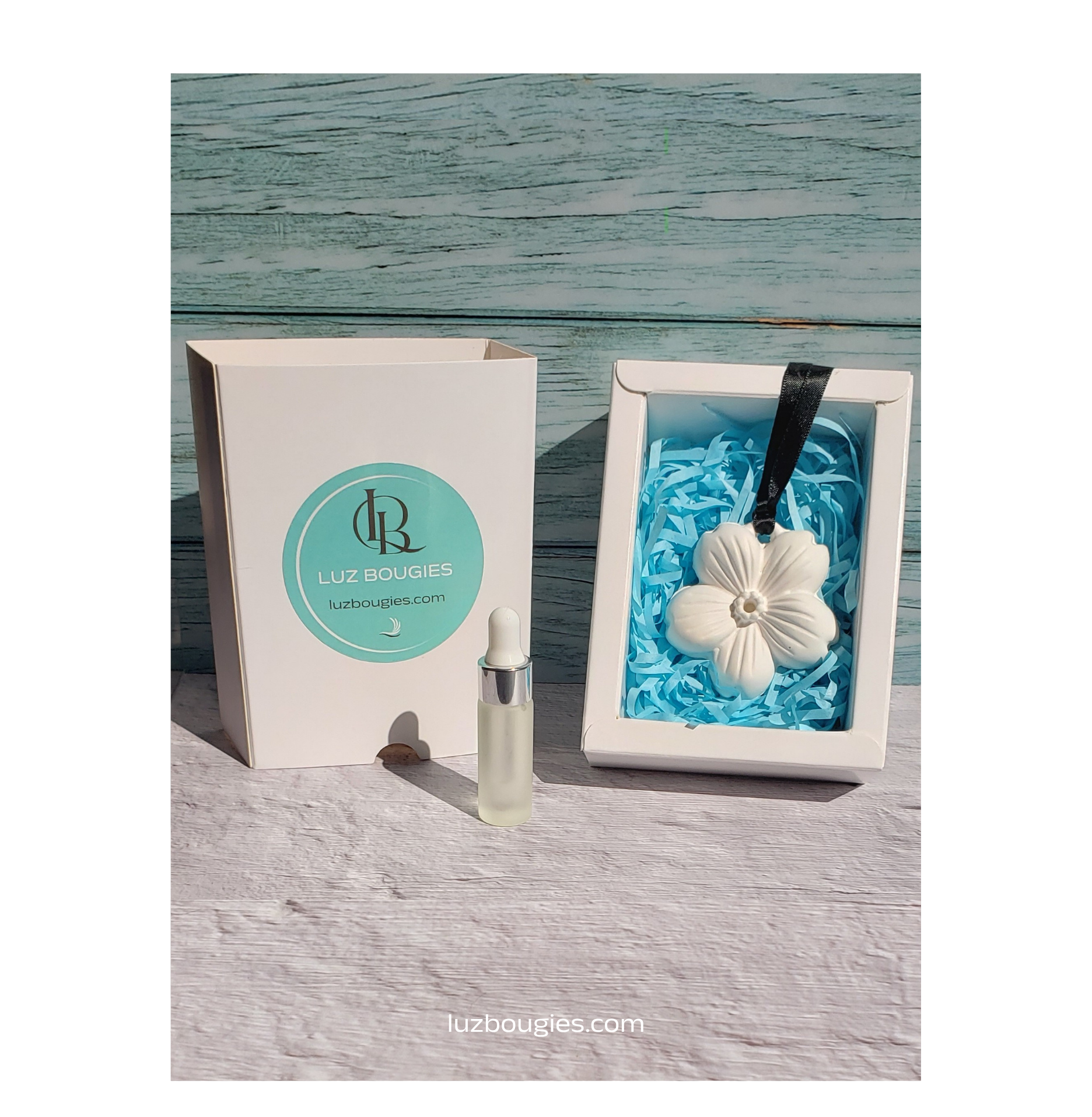 Coffret plâtre parfumé Fleur avec sa recharge "Divine"