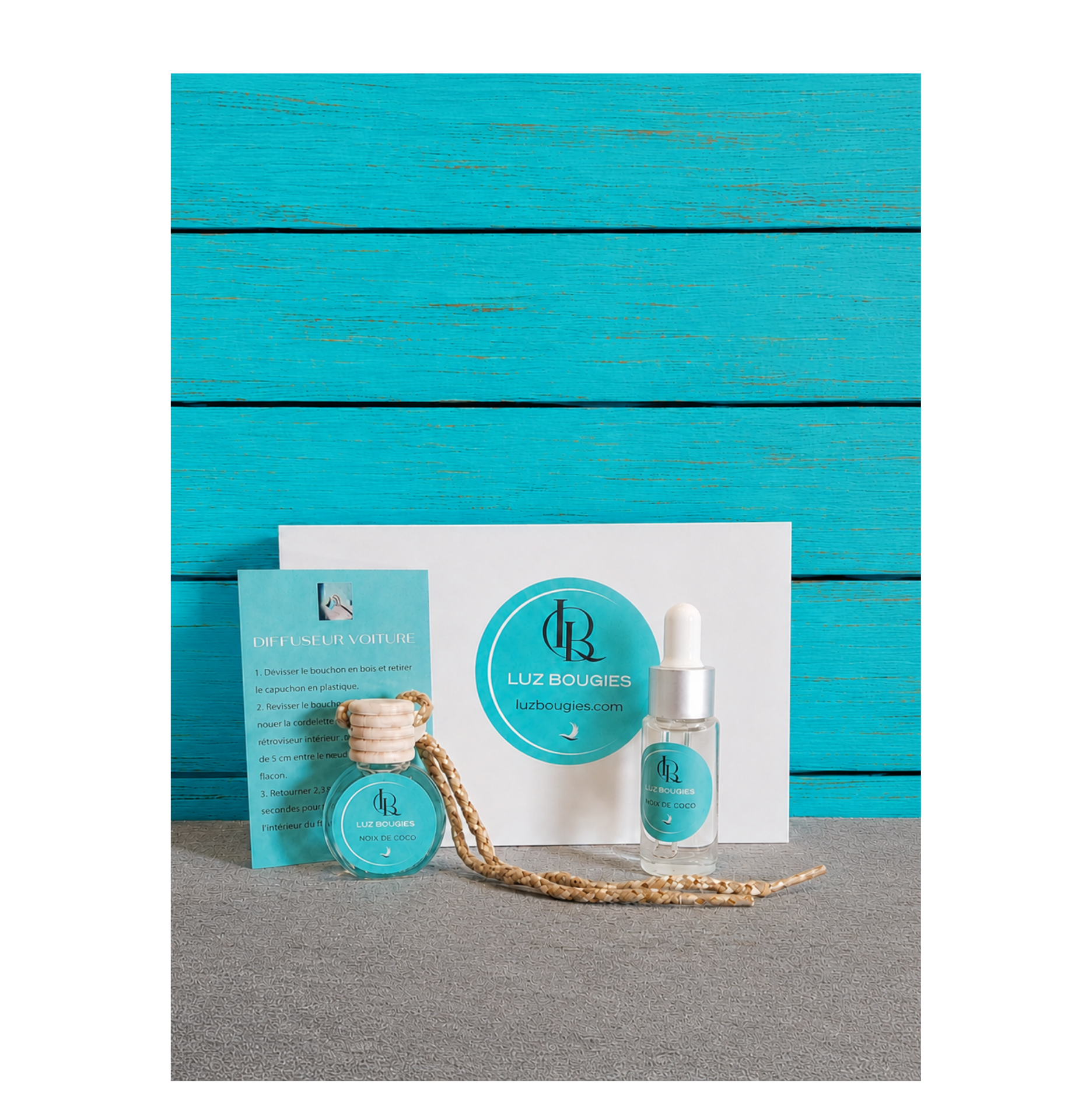 Coffret diffuseur voiture Noix de Coco