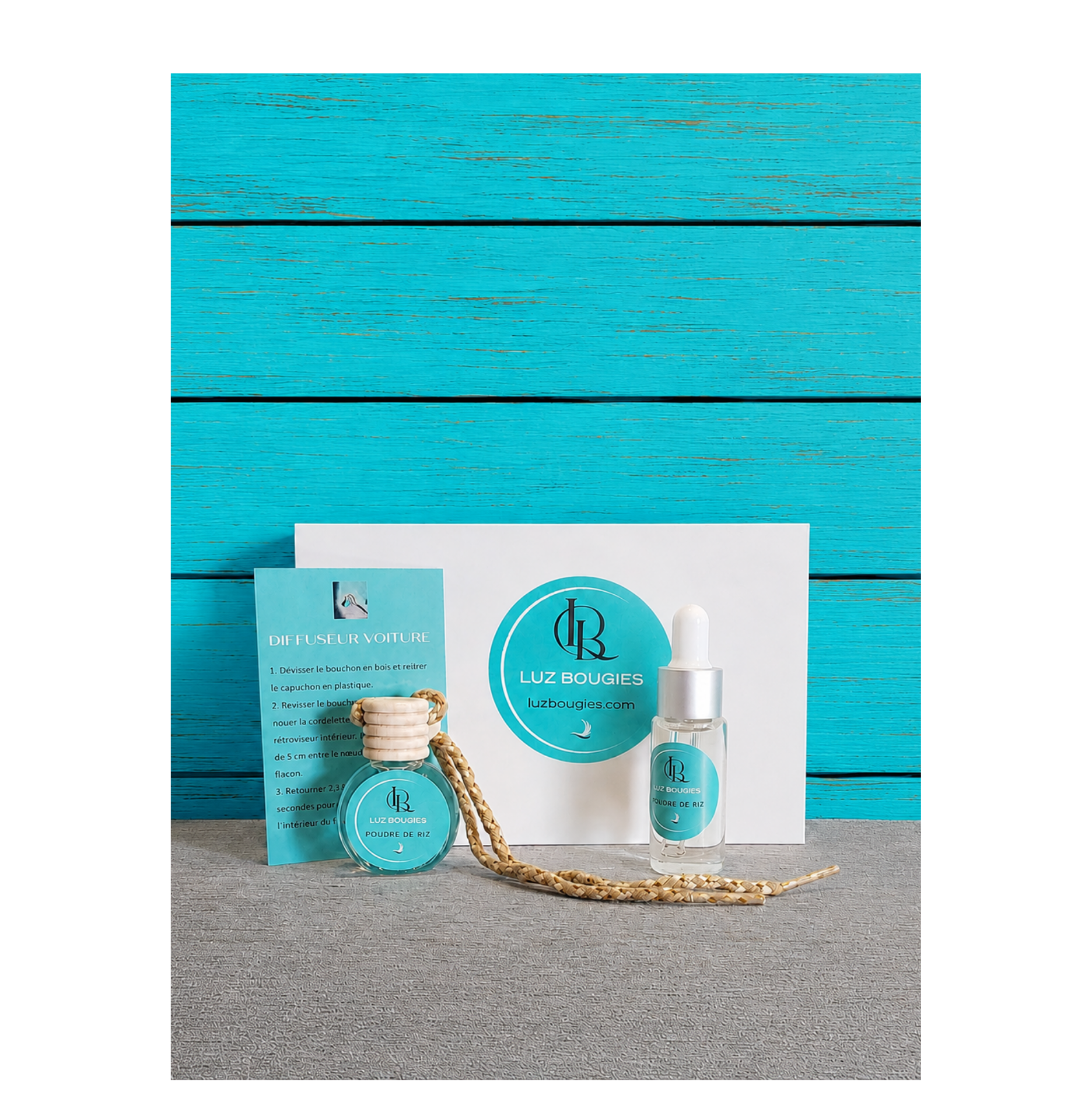 Coffret diffuseur voiture Poudre de Riz